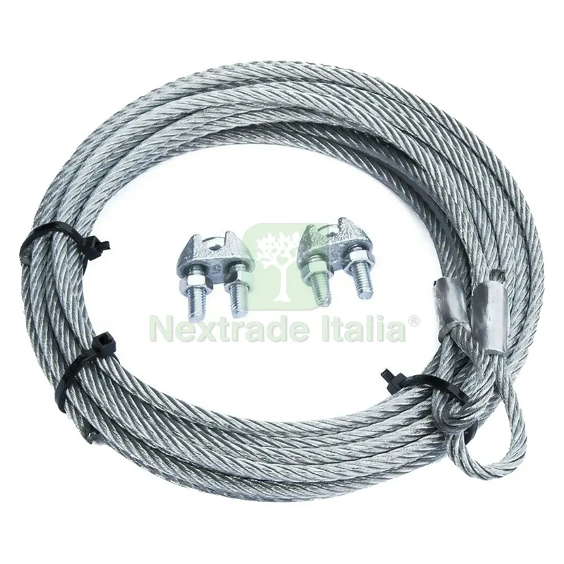 FUNE ACCIAIO ZINCATO PRETAGLIATA GANCIO ASOLA mm 4 x 3,0 mt — Fili, cavetti e catene metalliche — rif. FERX.3107482NLM FUNE ACCIAIO ZINCATO PRETAGLIATA GANCIO ASOLA mm 4 x 3,0 mt — Fili, cavetti e catene metalliche — rif. FERX.3107482NLM