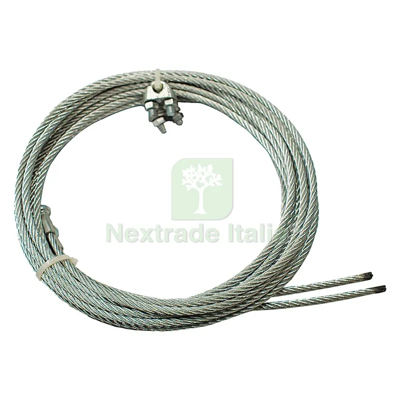 FUNE ACCIAIO ZINCATO PRETAGLIATA GANCIO A 'T' mm 4 x 2,5 mt — Fili, cavetti e catene metalliche — rif. FERX.3107490NLM