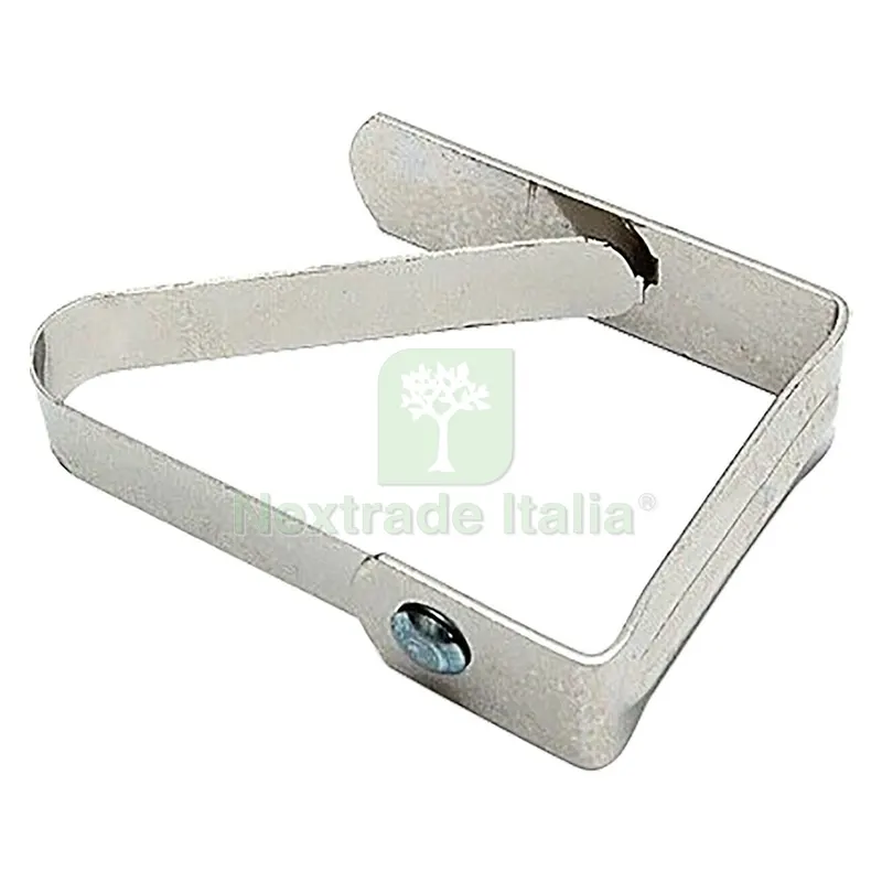 12BLISTER FERMATOVAGLIA A MOLLA mm 40 x 55 bianco - blister 4 pz — Tessili e biancheria casa — rif. FERX.3100260NLM