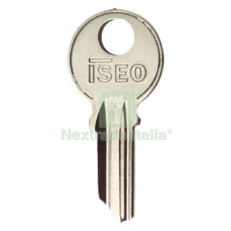 10PZ CHIAVE OTTONE NICHELATO '020069' lunghezza 21,3 mm - 3 spine — Serrature e cilindri — rif. FERX.3022480NLM
