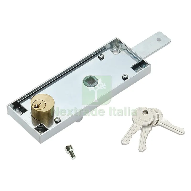 2PZ Serratura Centrale per Porta Basculante '2290' catenaccio diritto — Lucchetti e catene — rif. FERX.3201076NLM 2PZ Serratura Centrale per Porta Basculante '2290' catenaccio diritto — Lucchetti e catene — rif. FERX.3201076NLM