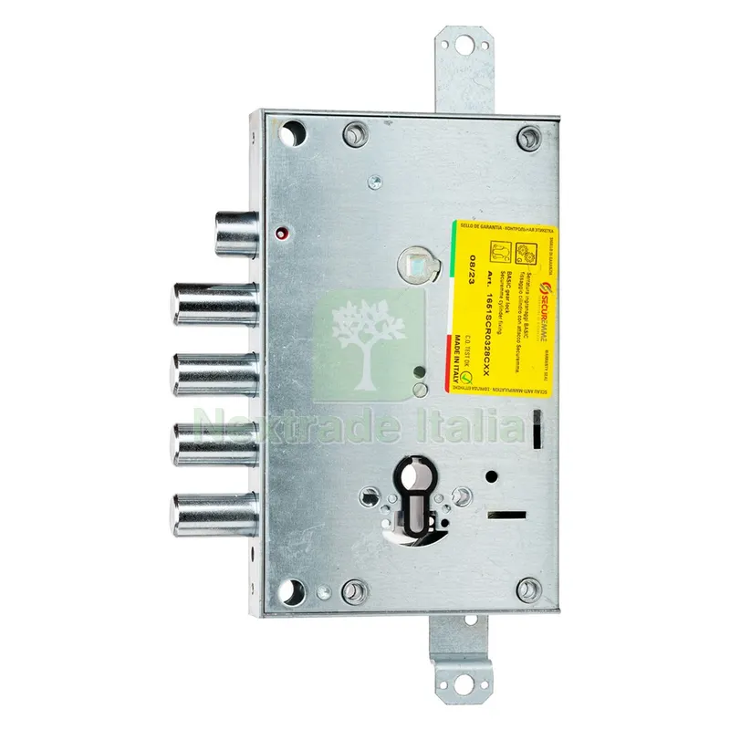 Serratura da Applicare Triplice per Porte Blindate '165' interasse pistoni 37 mm - E64 SX — Serrature e cilindri — rif. FERX.3201116NLM Serratura da Applicare Triplice per Porte Blindate '165' interasse pistoni 37 mm - E64 SX — Serrature e cilindri — rif. FERX.3201116NLM