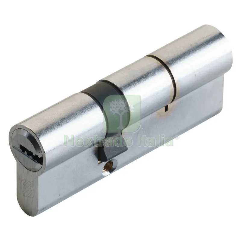 CILINDRO PROFILATO DOPPIO SERIE 'K2' mm 35+10+55 = 100 (40+60) cromo satinato — Serrature e cilindri — rif. FERX.3024644NLM CILINDRO PROFILATO DOPPIO SERIE 'K2' mm 35+10+55 = 100 (40+60) cromo satinato — Serrature e cilindri — rif. FERX.3024644NLM