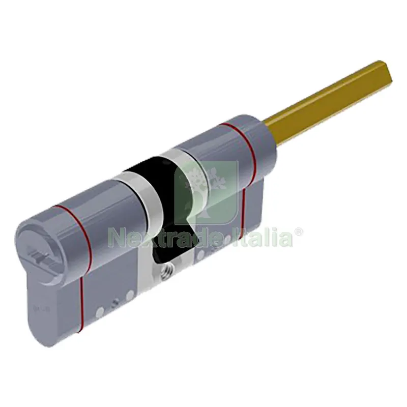 Cilindro Profilato Modulare per Pomolo Serie 'EVO K50 TOP' mm 26+10+46 = 82 (31+51) cromo satinato — Serrature e cilindri — rif. FERX.3024786NLM Cilindro Profilato Modulare per Pomolo Serie 'EVO K50 TOP' mm 26+10+46 = 82 (31+51) cromo satinato — Serrature e cilindri — rif. FERX.3024786NLM