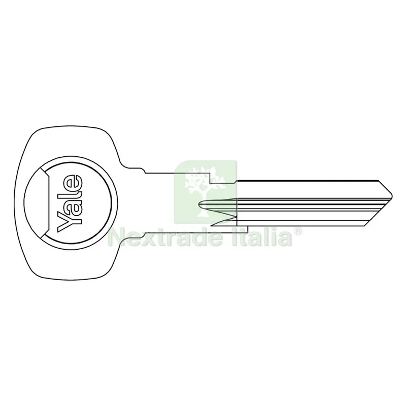 Chiave Ottone Nichelato profilo destro nx1 — Serrature e cilindri — rif. FERX.3023786NLM