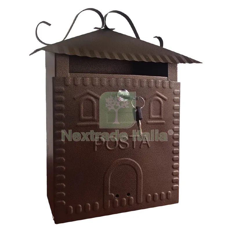 CASSETTA POSTALE 'IRIS' cm 36x9x h 32 - rame antico — Casalinghi e organizzazione — rif. FERX.313086NLM CASSETTA POSTALE 'IRIS' cm 36x9x h 32 - rame antico — Casalinghi e organizzazione — rif. FERX.313086NLM