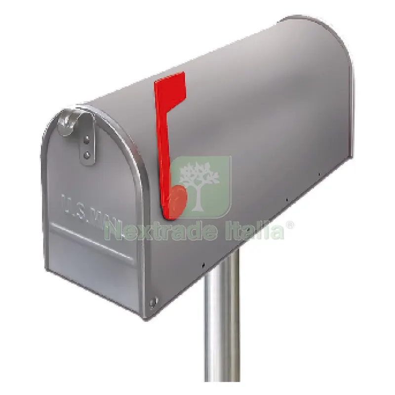 Cassetta Portalettere 'daisy' cm 48 x 17 x 22 - verniciata argento — Casalinghi e organizzazione — rif. FERX.313103NLM