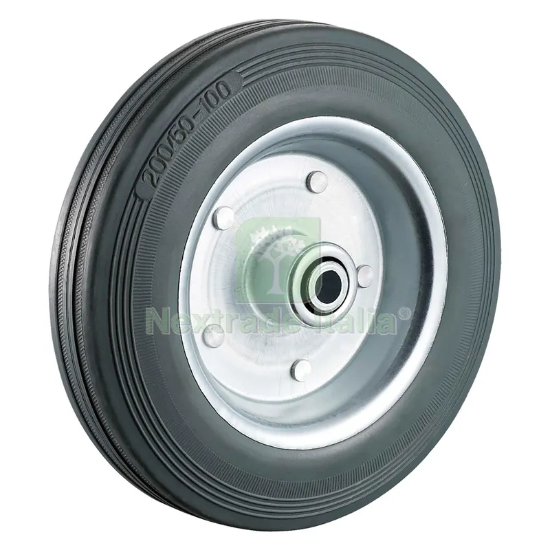 Ruota per Carrelli Ø mm 100 - foro Ø mm 8 - capacità kg 70 — Casalinghi e organizzazione — rif. FERX.3146232NLM Ruota per Carrelli Ø mm 100 - foro Ø mm 8 - capacità kg 70 — Casalinghi e organizzazione — rif. FERX.3146232NLM