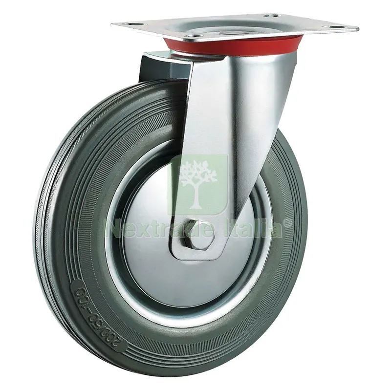 Ruota per Carrelli ART. 80 Ø mm 100 - piastra mm 105 x 85 - capacità kg 70 — Casalinghi e organizzazione — rif. FERX.314664NLM Ruota per Carrelli ART. 80 Ø mm 100 - piastra mm 105 x 85 - capacità kg 70 — Casalinghi e organizzazione — rif. FERX.314664NLM