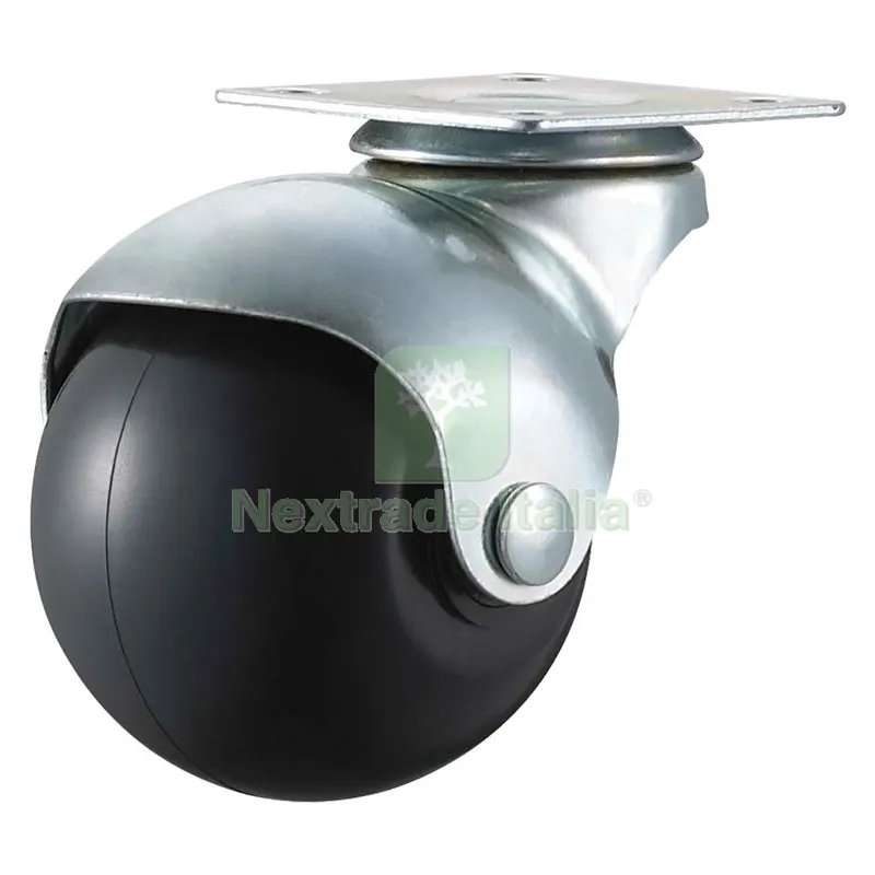 RUOTA PER MOBILI Ø 50 - piastra mm 38 x 38 - capacità kg 30 - pz 2. — Ferramenta per legno e mobili — rif. FERX.3145708NLM