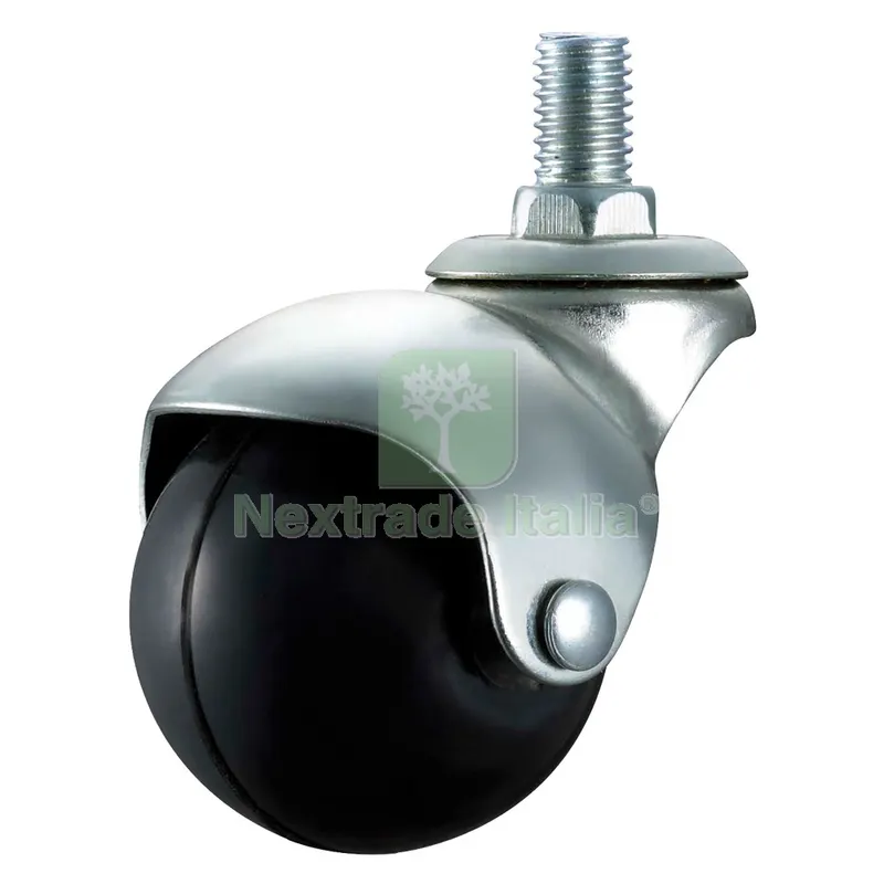 Ruota per Mobili Ø 50 - perno mm 8 x 10 - capacità kg 30 - pz 2. — Ferramenta per legno e mobili — rif. FERX.3145718NLM Ruota per Mobili Ø 50 - perno mm 8 x 10 - capacità kg 30 - pz 2. — Ferramenta per legno e mobili — rif. FERX.3145718NLM