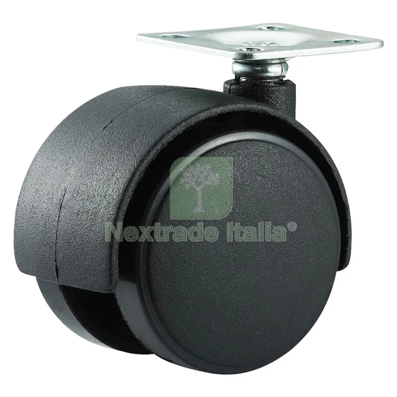 RUOTA PER MOBILI DOPPIA Ø 40 - piastra mm 38 x 38 - capacità kg 25 - pz 2 BL — Ferramenta per legno e mobili — rif. FERX.314876NLM RUOTA PER MOBILI DOPPIA Ø 40 - piastra mm 38 x 38 - capacità kg 25 - pz 2 BL — Ferramenta per legno e mobili — rif. FERX.314876NLM