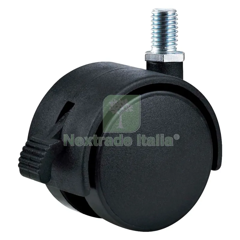 RUOTA PER MOBILI DOPPIA Ø 40 - perno MA8 - capacità kg 25 - pz 2 BL — Ferramenta per legno e mobili — rif. FERX.314887NLM RUOTA PER MOBILI DOPPIA Ø 40 - perno MA8 - capacità kg 25 - pz 2 BL — Ferramenta per legno e mobili — rif. FERX.314887NLM