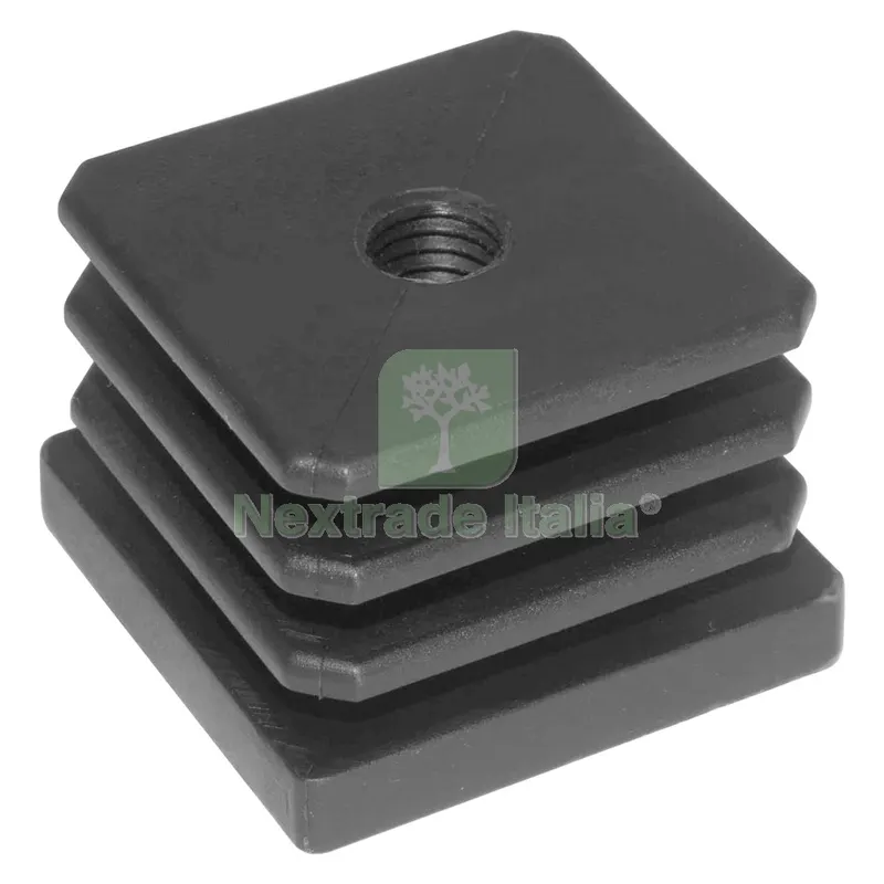 100PZ PUNTALE QUADRO ALETTATO mm 40 x 40 - foro M10 — Punte, frese e dischi — rif. FERX.310252NLM