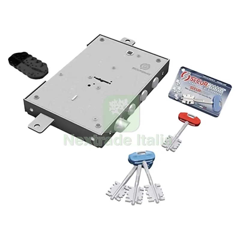 Serratura da Applicare Triplice per Porte Blindate '240' interasse pistoni 38 mm — Serrature e cilindri — rif. FERX.3201038NLM