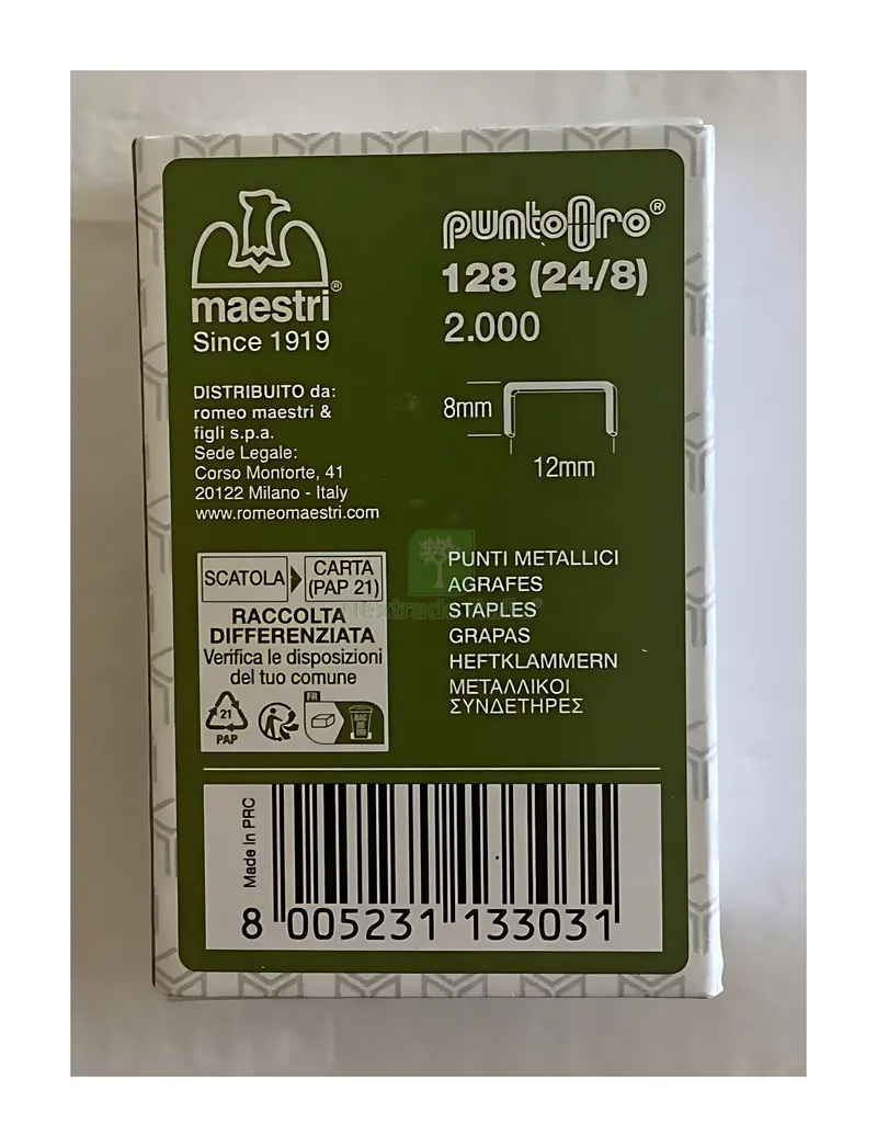 5CF PUNTI PER FISSATRICE UFFICIO 'PRIMULA' 6-12 mod. 128 cf. 2000 pz — Trapani e avvitatori — rif. FERX.507345NLM