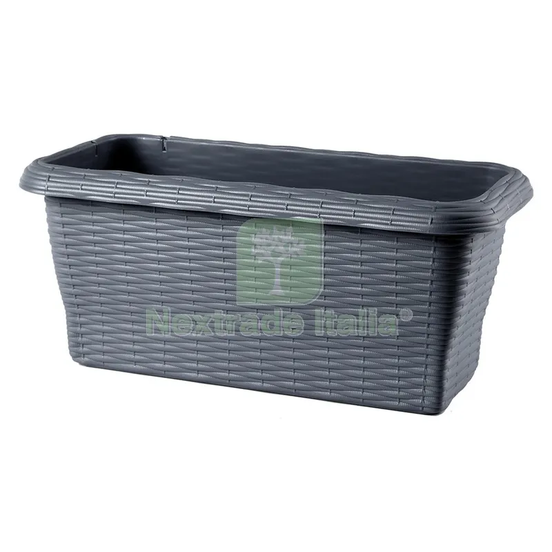 BALCONETTA RETTANGOLARE 'PAGLIA' cm 50x20x17,5 lt.8,7 - panna — Vasi e fioriere — rif. FERX.6125092NLM BALCONETTA RETTANGOLARE 'PAGLIA' cm 50x20x17,5 lt.8,7 - panna — Vasi e fioriere — rif. FERX.6125092NLM