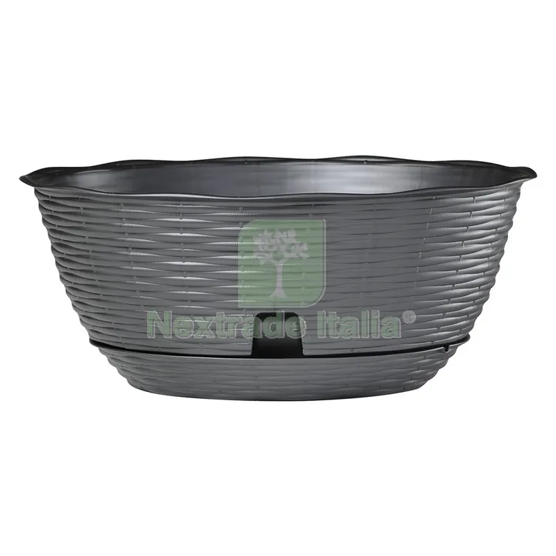 10PZ CIOTOLA PER FIORI ''PAGLIA'' øcm 40xh.17 lt.12,5 - panna — Cucina e coltelleria — rif. FERX.6125162NLM