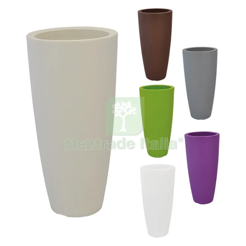 Vaso Tondo 'stilo' diametro cm 40xh.90 - 20 lt. antracite — Vasi e fioriere — rif. FERX.6126804NLM Vaso Tondo 'stilo' diametro cm 40xh.90 - 20 lt. antracite — Vasi e fioriere — rif. FERX.6126804NLM