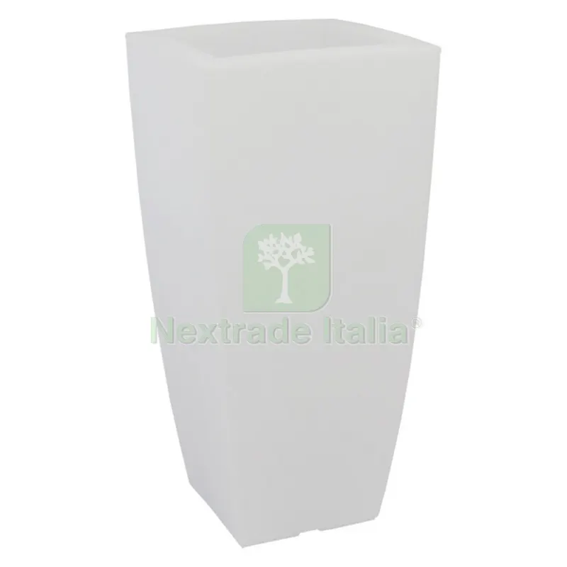 Vaso Quadro 'stilo Lamp' cm 40x40xh.90 lt.20 ghiac./luc.bia. — Vasi e fioriere — rif. FERX.6126860NLM Vaso Quadro 'stilo Lamp' cm 40x40xh.90 lt.20 ghiac./luc.bia. — Vasi e fioriere — rif. FERX.6126860NLM