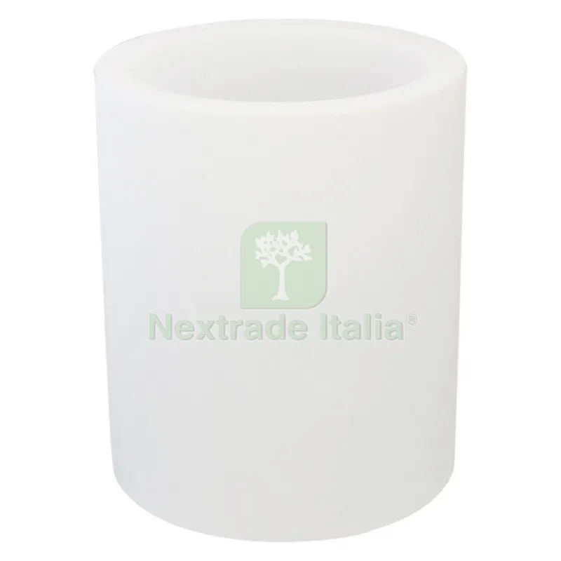 VASO TONDO ''VENUSIO LAMP'' øcm 40xh.50 lt.16 ghiac./luce bia. — Vasi e fioriere — rif. FERX.6126780NLM