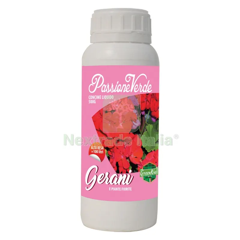 CONCIME LIQUIDO 'GERANI E PIANTE FIORITE' Gr. 500 — Protezione piante e sementi — rif. FERX.6131943NLM