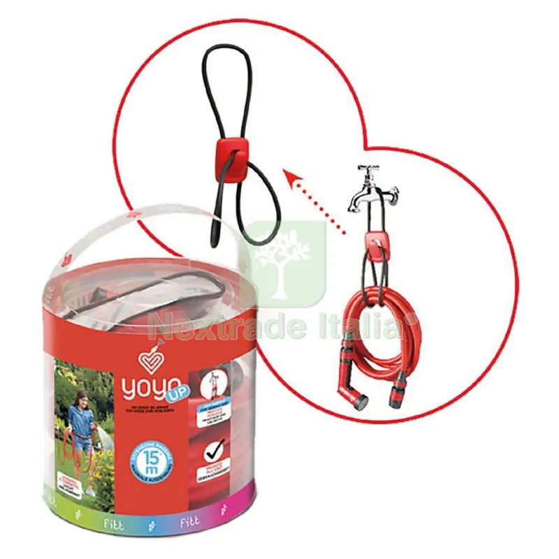 2PZ TUBO ESTENSIBILE PER GIARDINO IN KIT 'YOYO UP' fino a 25 mt. — Tubi e raccordi — rif. FERX.6121454NLM 2PZ TUBO ESTENSIBILE PER GIARDINO IN KIT 'YOYO UP' fino a 25 mt. — Tubi e raccordi — rif. FERX.6121454NLM