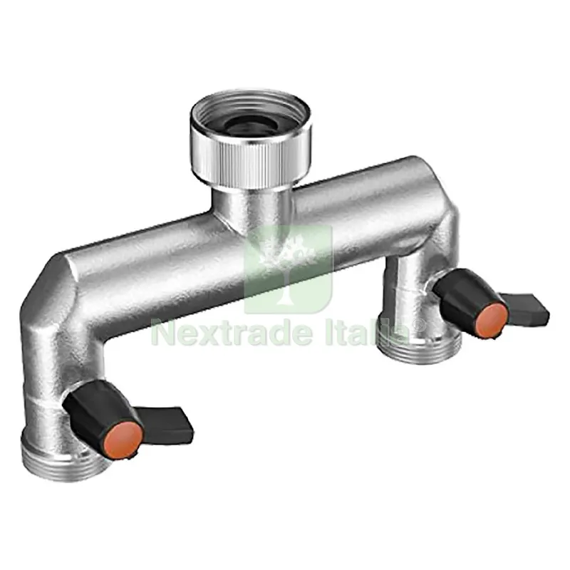 DERIVAZIONE IN METALLO A DUE VIE Art. 9601 - 3/4 blister — Isolanti e reti — rif. FERX.6156180NLM