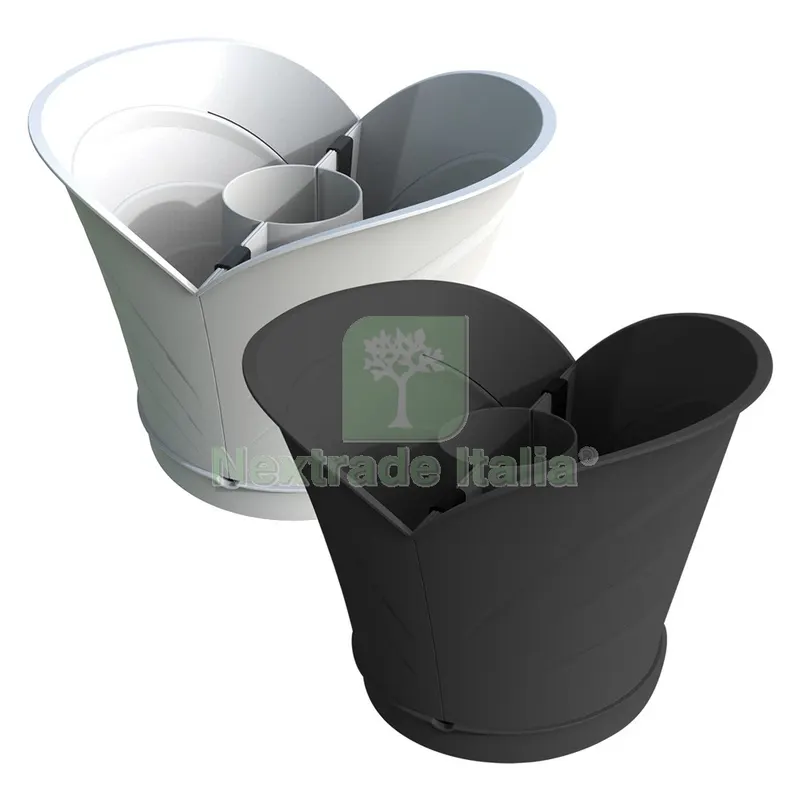 VASO 'TULIPANO' IN SET cm 34,5 x 19 x h 30 Lt. 5 - grigio — Vasi e fioriere — rif. FERX.6125052NLM