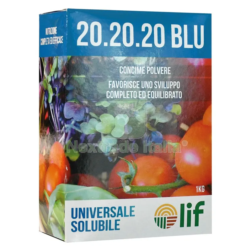 Concime Polvere Solubile 'universale' 20-20-20 Kg. 1 — Protezione piante e sementi — rif. FERX.6202110NLM Concime Polvere Solubile 'universale' 20-20-20 Kg. 1 — Protezione piante e sementi — rif. FERX.6202110NLM