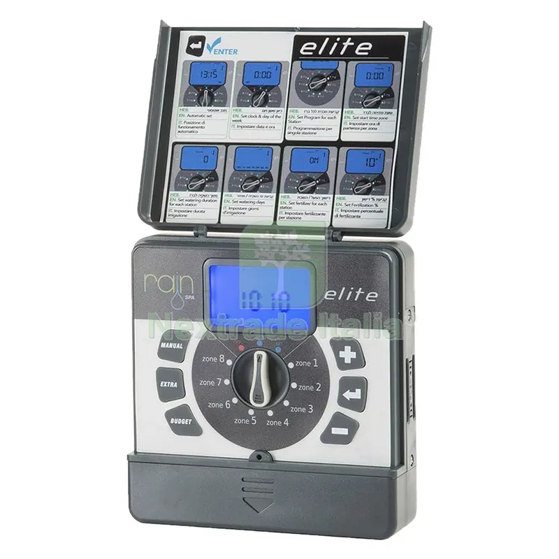 CENTRALINA PER IRRIGAZIONE RAIN 'ELITE' 8 zone - 9 Vdc (indoor) — Irrigazione — rif. FERX.6119940NLM