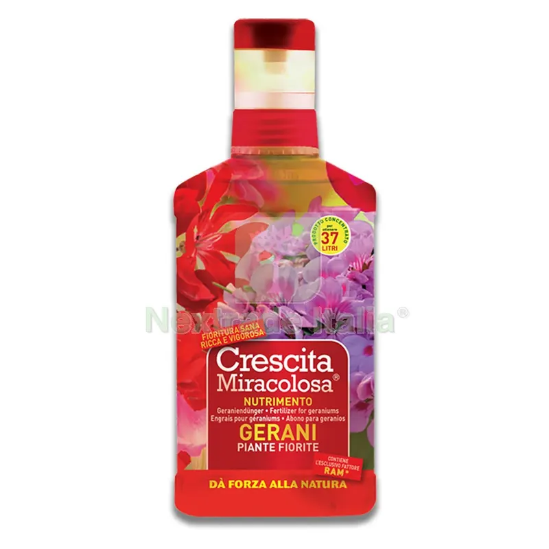 CONCIME LIQUIDO 'GERANI E PIANTE FIORITE' ml 750 — Protezione piante e sementi — rif. FERX.6133016NLM CONCIME LIQUIDO 'GERANI E PIANTE FIORITE' ml 750 — Protezione piante e sementi — rif. FERX.6133016NLM