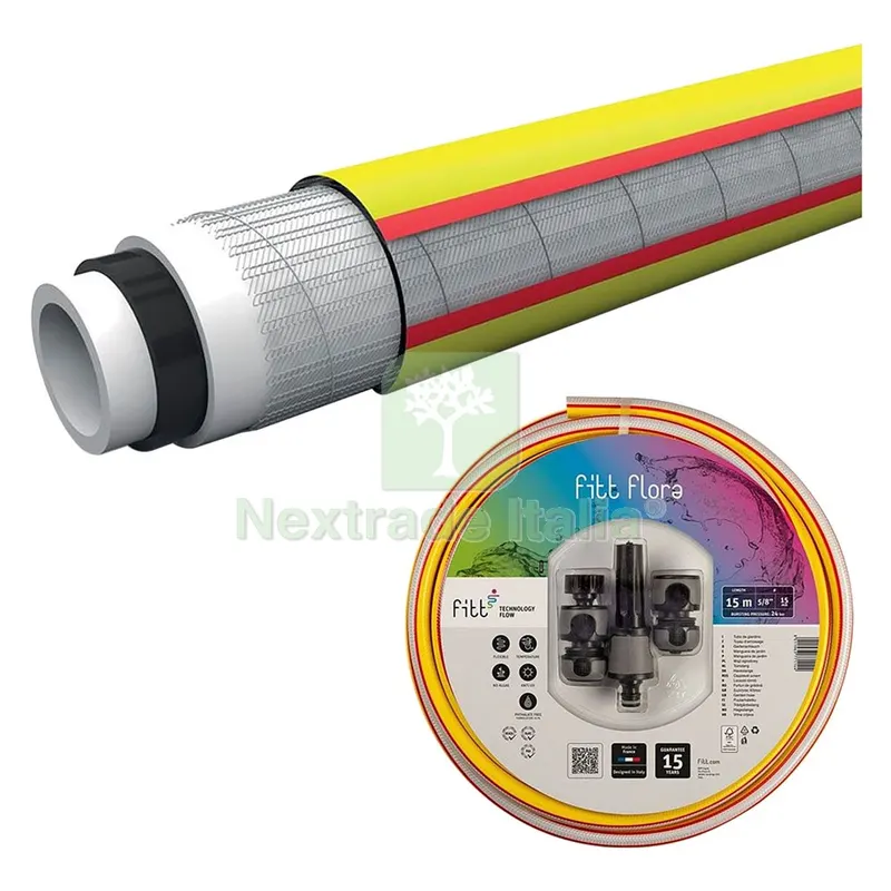 TUBO CON KIT 'FLORA' mm 15 x mt 15 - 5/8 — Tubi e raccordi — rif. FERX.6123396NLM