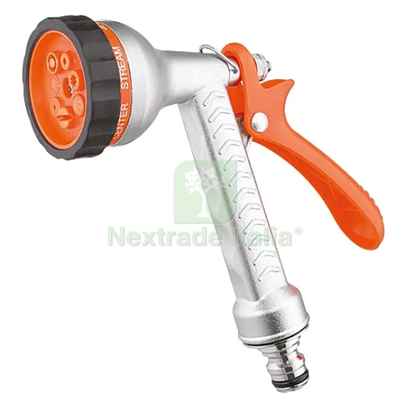 SPRUZZATORE DA GIARDINO 7 GETTI 'BASIC METAL MULTIFUNZIONE' Art. 9618 - 7 getti blister — Spatole e attrezzi per stesura — rif. FERX.6156166NLM SPRUZZATORE DA GIARDINO 7 GETTI 'BASIC METAL MULTIFUNZIONE' Art. 9618 - 7 getti blister — Spatole e attrezzi per stesura — rif. FERX.6156166NLM