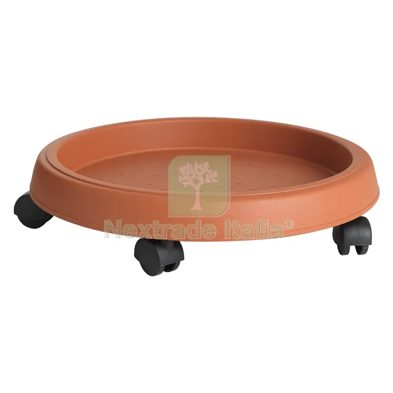 SOTTOVASO CIRCOLARE CON RUOTE Ø 25 cm — Vasi e fioriere — rif. FERX.6125716NLM SOTTOVASO CIRCOLARE CON RUOTE Ø 25 cm — Vasi e fioriere — rif. FERX.6125716NLM