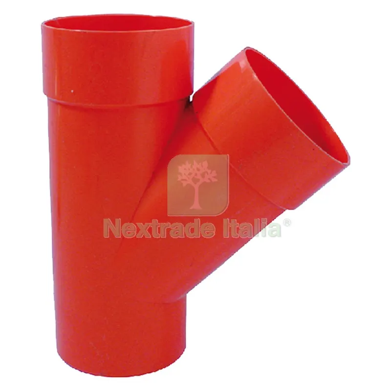 8PZ DERIVAZIONE 45° IN PVC 45 ø 125 — Tubi e raccordi — rif. FERX.109382NLM 8PZ DERIVAZIONE 45° IN PVC 45 ø 125 — Tubi e raccordi — rif. FERX.109382NLM