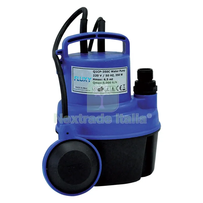ELETTROPOMPA SOMMERGIBILE IN PVC 350 watt - 5000 litri/h - hp 0,47 — Pompe — rif. FERX.2067100NLM ELETTROPOMPA SOMMERGIBILE IN PVC 350 watt - 5000 litri/h - hp 0,47 — Pompe — rif. FERX.2067100NLM