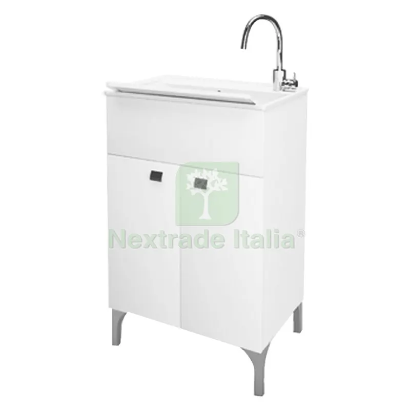 MOBILE LAVATOIO ANTA DOPPIA cm 50 x 50 x h.83 - bianco lucido — Rubinetti e valvole — rif. FERX.2061308NLM