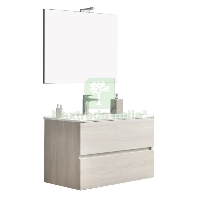 MOBILE BAGNO 'EASY' base 101 x 47 x h.53 cm - rovere grigio — Accessori bagno — rif. FERX.2061174NLM MOBILE BAGNO 'EASY' base 101 x 47 x h.53 cm - rovere grigio — Accessori bagno — rif. FERX.2061174NLM