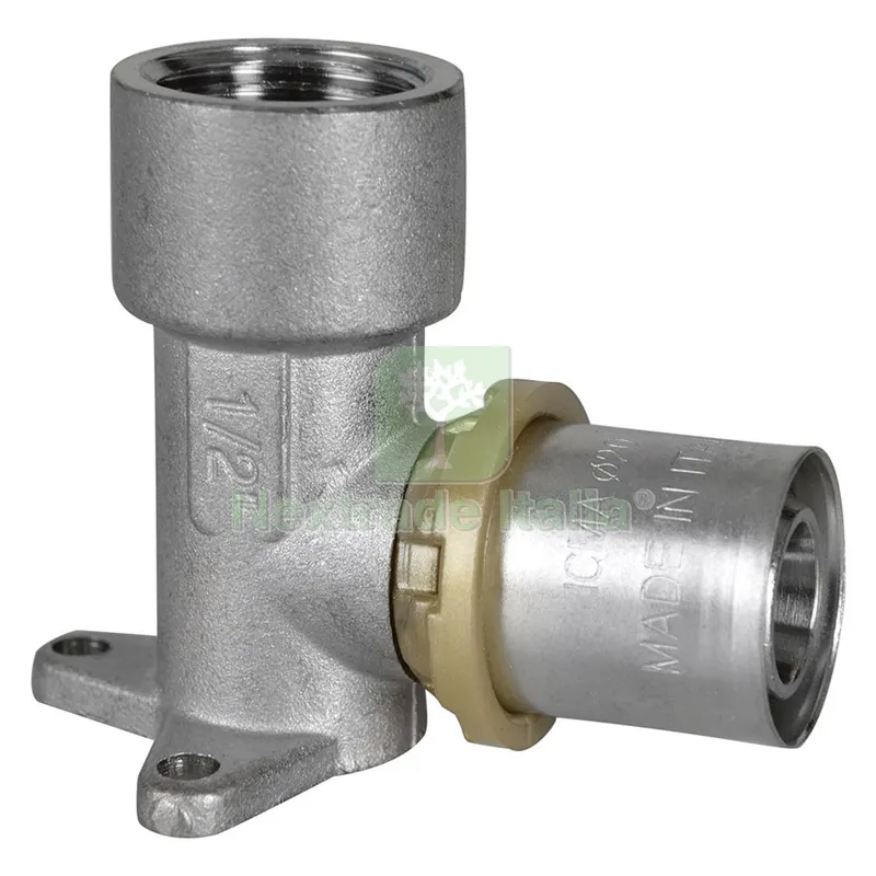 5PZ Raccordo a Pressare Curvo con Flangia 3 Fori 'ART. 410' 16 x 2 x 1/2 - femmina — Raccordi a pressare e multistrato — rif. FERX.2096731NLM 5PZ Raccordo a Pressare Curvo con Flangia 3 Fori 'ART. 410' 16 x 2 x 1/2 - femmina — Raccordi a pressare e multistrato — rif. FERX.2096731NLM