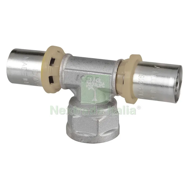 5PZ Raccordo a Pressare a 'T' Femmina 'ART. 408' 20 x 1/2 x 20 — Raccordi a pressare e multistrato — rif. FERX.2096765NLM