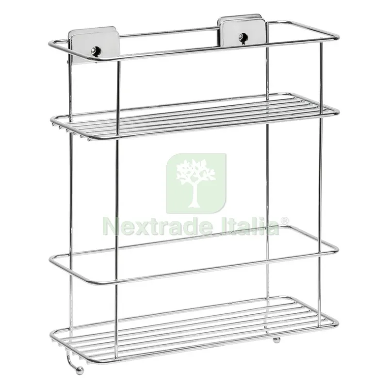 Cestello per Doccia Ripiano Doppio Serie 'grip' cm 26 x 11,3 x h.32 — Casalinghi e organizzazione — rif. FERX.2085798NLM