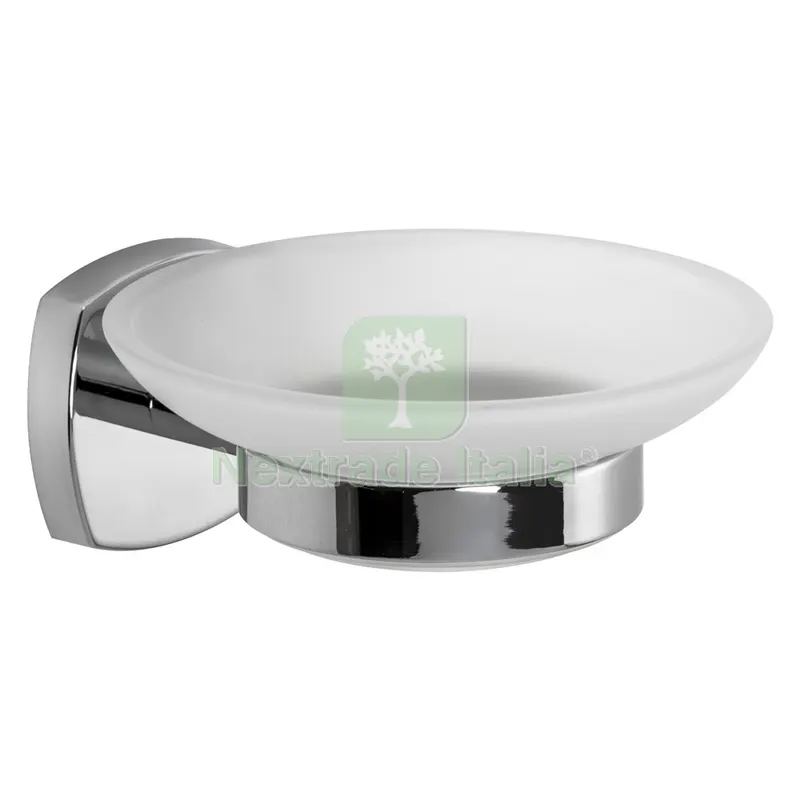 PORTA SAPONE SERIE 'STARTER' leghe metalliche - vetro opaco — Accessori bagno — rif. FERX.2085712NLM PORTA SAPONE SERIE 'STARTER' leghe metalliche - vetro opaco — Accessori bagno — rif. FERX.2085712NLM