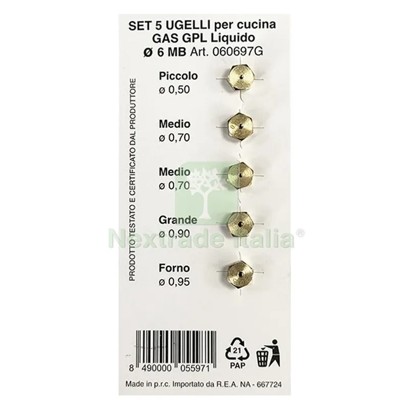 Ugelli per Cucina per gpl — Pompe — rif. FERX.2062106NLM Ugelli per Cucina per gpl — Pompe — rif. FERX.2062106NLM