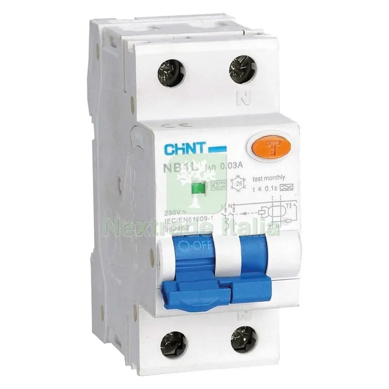 Interruttore Magnetotermico Differenziale 1 Polo + Neutro - 10A — Interruttori e prese — rif. FERX.8070120NLM Interruttore Magnetotermico Differenziale 1 Polo + Neutro - 10A — Interruttori e prese — rif. FERX.8070120NLM