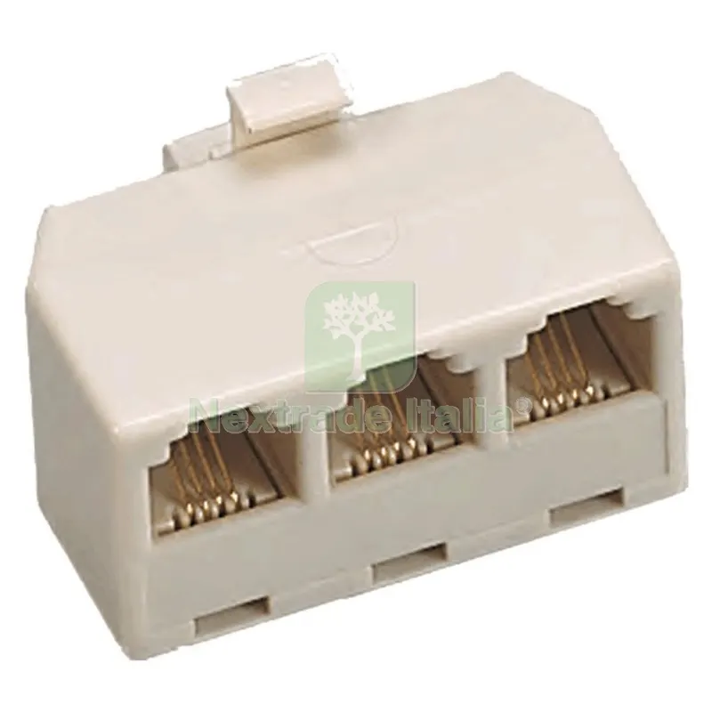 10PZ ADATTATORE TELEFONICO colore bianco — Interruttori e prese — rif. FERX.8072110NLM