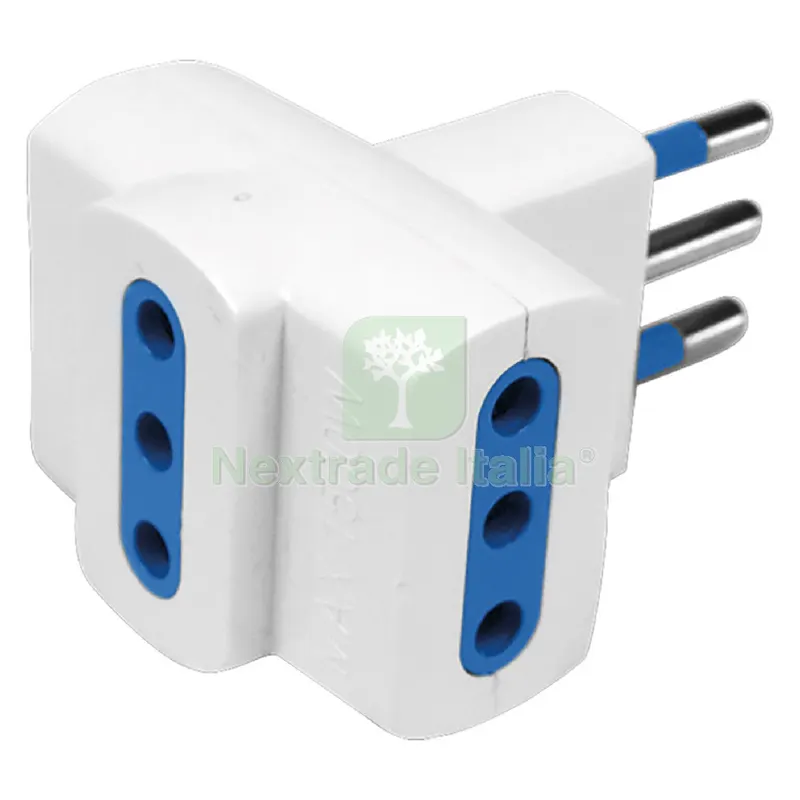ADATTATORE TRIPLO pr.3 x 2P+T10/16A - sp.2P+T16A (scatola appendibile) — Casalinghi e organizzazione — rif. FERX.8072865NLM