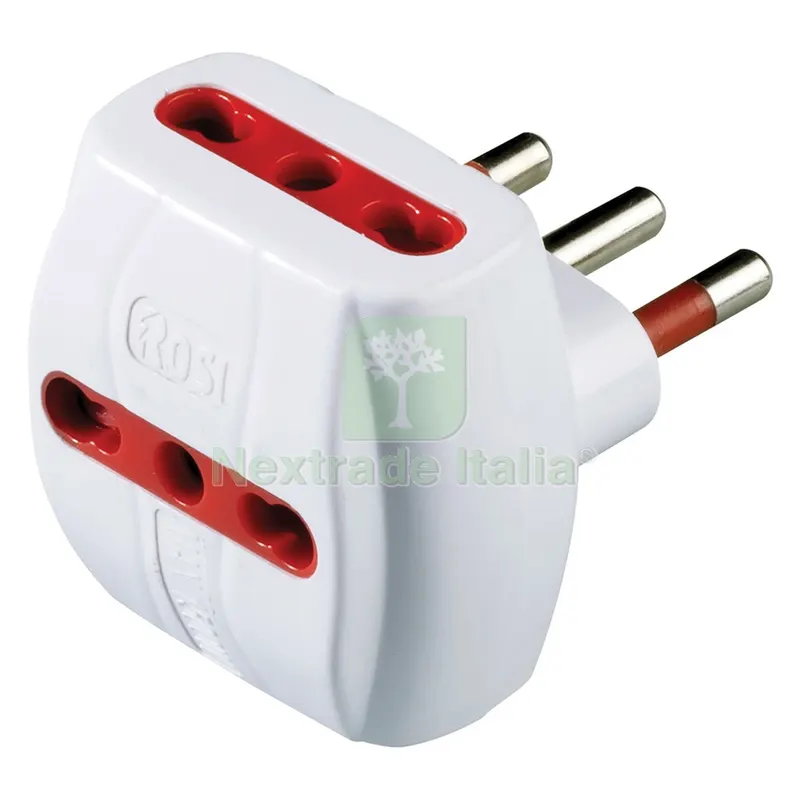 ADATTATORE TRIPLO CON PROTEZIONE SOVRACCARICO 78041 T — Interruttori e prese — rif. FERX.8061190NLM