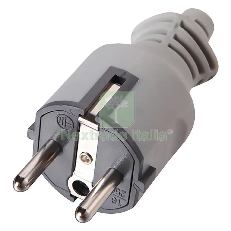 5PZ SPINA SCHUKO IN GOMMA 2 POLI + TERRA 16A - ART.71929 — Interruttori e prese — rif. FERX.8072721NLM 5PZ SPINA SCHUKO IN GOMMA 2 POLI + TERRA 16A - ART.71929 — Interruttori e prese — rif. FERX.8072721NLM