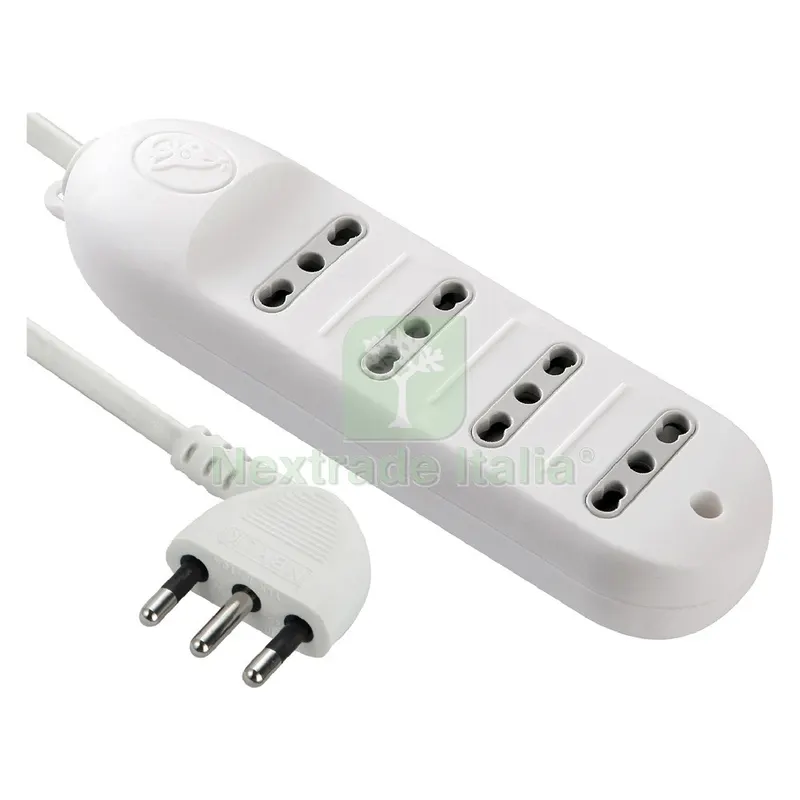 MULTIPRESA BIVALENTE CON CAVO 3 prese bival.10/16A - art.62007 — Interruttori e prese — rif. FERX.8072980NLM